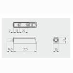 Odbojnik GTV krótki z adapterem i gumką - antracyt AM-OAM-KR-GM-60 - Meblownia.pl