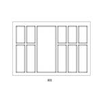 Wkład do szuflady 80 KRISTALL SOFT TOUCH czarny (722x474 mm) - Meblownia.pl