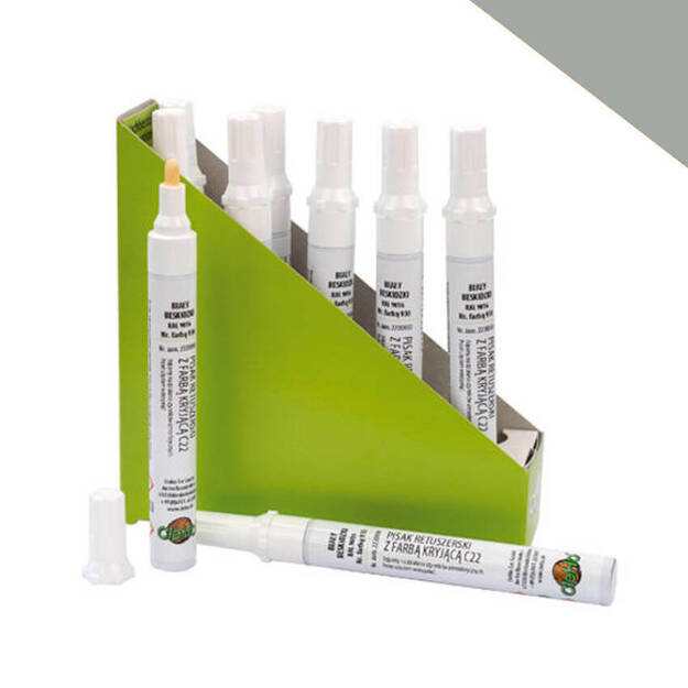 Pisak retuszerski z farbą kryjącą C22 - 720 (RAL 7036) szary platynowy - Meblownia.pl