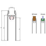 Listwa dolna GTV 10/4mm L-2,9m anoda - Meblownia.pl