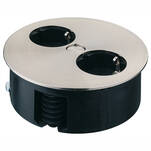  Gniazdo wpuszczane w blat BACHMANN TWIST 2x230V inox - Meblownia.pl