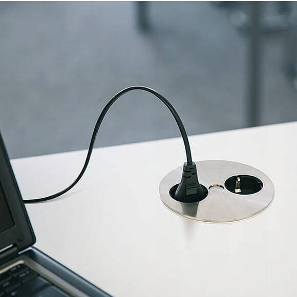  Gniazdo wpuszczane w blat BACHMANN TWIST 2x230V inox - Meblownia.pl