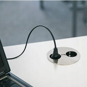  Gniazdo wpuszczane w blat BACHMANN TWIST 2x230V inox