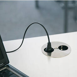  Gniazdo wpuszczane w blat BACHMANN TWIST 2x230V inox