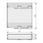  Kosz cargo GTV MOVIXPRO 150 antracyt (bez prowadnic) KO-150BO-60 - Meblownia.pl