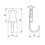 Wieszak dziecięcy GTV UNICORN jednorożec - różowy - Meblownia.pl