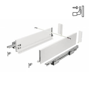 Szuflada GTV AXISPRO PUSH L-450 średnia H-116 biała