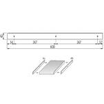 Listwa boczna GTV H-38 mm 600 mm prawa aluminium - Meblownia.pl