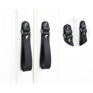 Gałka meblowa skórzana BLACK TREE 9G20 czarna