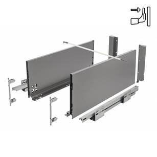 Szuflada GTV AXISPRO PUSH L-450 b. wysoka H-199 antracyt