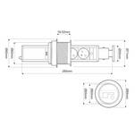 Gniazdo meblowe DESIGN LIGHT LIFTBOX 3x230V inox wysuwane z blatu - Meblownia.pl
