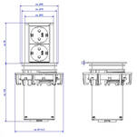Gniazdo meblowe BACHMANN ELEVATOR 2x230V czarne wysuwane - Meblownia.pl