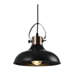 Lampa wisząca GTV MESS loftowa czarna 