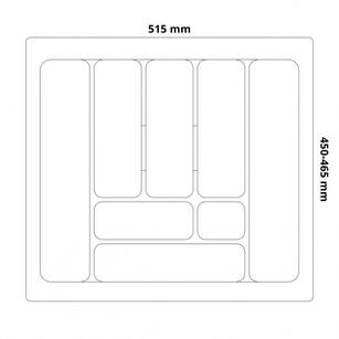 Wkład do szuflady 60 POLI COMFORT biały (515x465 mm)