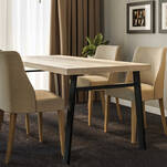 Noga stelażowa trapez GTV 710x820 o profilu 80x40 czarna - Meblownia.pl