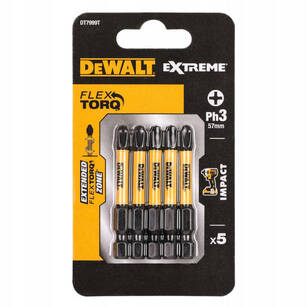 Końcówka udarowa DeWalt Ph3x57 mm -5 szt. DT7999T-QZ