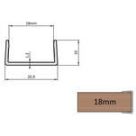 Ceownik Profil C-18 GTV L-2,9m czarny - Meblownia.pl
