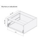  HAFELE MATRIX S35 szuflada czarna 450 (522.03.224) - Meblownia.pl