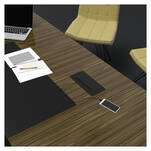  Gniazdo wpuszczane DESIGN LIGHT INBOX 2x230V + USB + RJ45 + HDMI czarne z przewodem - Meblownia.pl