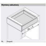 Prowadnica BLUM MOVENTO SU 500 L+P montaż do dna korpusu 760H5000SU - Meblownia.pl