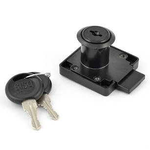 Zamek kwadratowy SISO 850 S FN2 czarny - uniwersalny klucz 14.01.067-5