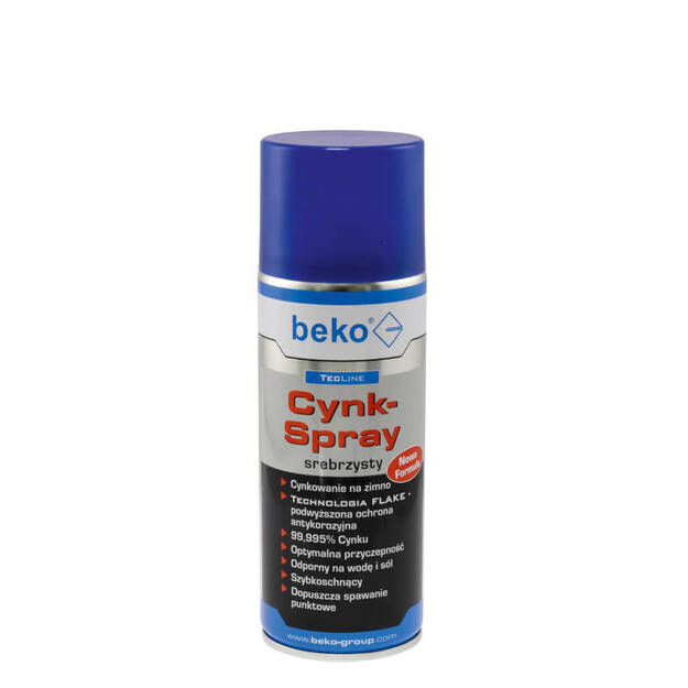 Cynk w sprayu BEKO TecLine Zink srebrzysty 400 ml - Meblownia.pl