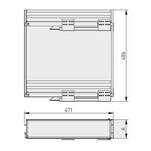  Kosz cargo GTV MOVIXPRO 150 chrom+ biały (bez prowadnic) KO-150BO-01B - Meblownia.pl