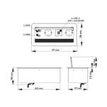  Gniazdo wpuszczane Inbox DESIGN LIGHT 2x230V + USB + RJ45 + HDMI srebrne z przewodem - Meblownia.pl