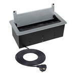  Gniazdo wpuszczane Inbox DESIGN LIGHT 2x230V + USB + RJ45 + HDMI srebrne z przewodem - Meblownia.pl