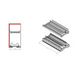 Suszarka do naczyń REJS Variant 3 60 efekt chrom - dwupoziomowa - Meblownia.pl