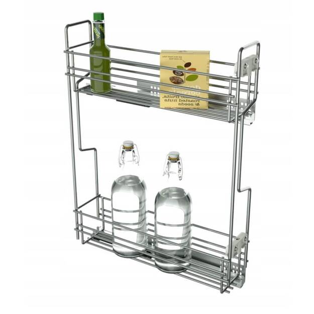 Kosz cargo HAFELE MATRIX S35 15 chrom - mocowanie boczne prawe - Meblownia.pl