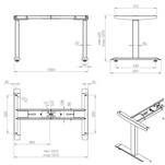 Stelaż z elektryczna regulacją wysokości STRONG czarny (392524) - Meblownia.pl