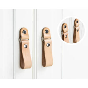 Gałka meblowa skórzana BLACK TREE 8G20 naturalna