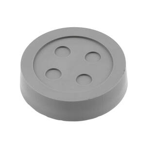 Gałka meblowa dziecięca GTV BUTTON szary gumowa