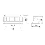 Mocowanie kabli 5 rowków - srebrny - Meblownia.pl