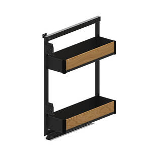 Kosz cargo mini Maxima PURO REJS 15 czarny/dąb - mocowanie lewe 