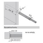  Odbojnik TIP-ON BLUM 956A1004 długi czarny - Meblownia.pl