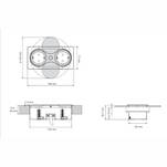  Gniazdo wpuszczane w blat TWIST ELIPSA 2x230V złote - Meblownia.pl