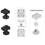  Nóżka kuchenna MULTI LEG H-70 (65-85 mm) obciążenie 450 kg - Meblownia.pl