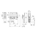 Odbojnik GTV samootwierający zatrzaskowy biały - Meblownia.pl