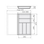 Wkład do szuflady 500 mm GTV CUSTOMI BIS A 40-60 cm - Meblownia.pl