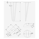 Noga meblowa ARTO GTV 711 mm - czarny mat - Meblownia.pl