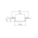  Profil aluminiowy do taśm LED GLAX 2m wpuszczany - czarny PA-GLAX-AL-20M - Meblownia.pl