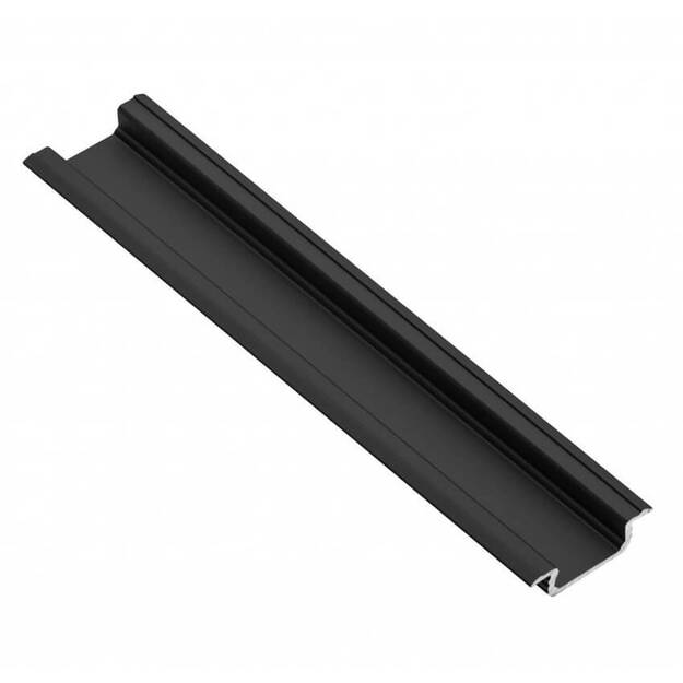  Profil aluminiowy do taśm LED GLAX 2m wpuszczany - czarny PA-GLAX-AL-20M - Meblownia.pl