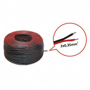 Przewód DESIGN LIGHT 10mb 2*0.35mm czarno-czerwony