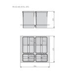 Kosz do segregacji śmieci GTV AXISPACE 600 antracyt (PB-AS-600-2X15L-2X7L) - Meblownia.pl