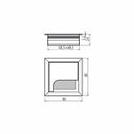 Przepust kablowy GTV MERIDA 80*80 aluminium - Meblownia.pl