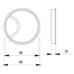 Przepust kablowy STRONG fi 60 metalowy aluminium - Meblownia.pl