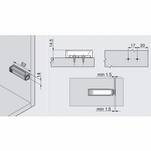 Adapter prosty BLUM 956.1201 do TIP-ON czarny krótki - Meblownia.pl