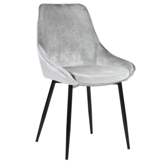  Tapicerowane krzesło TORINO szary welur